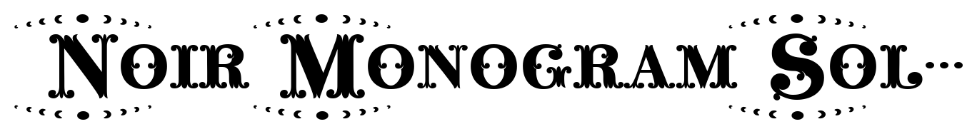 Noir Monogram Solid Bound (250 Impressions)